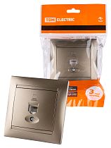 Розетка компьютерная RJ45  бронза "Лама"  TDM