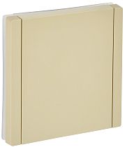 FORTE&PIANO Розетка 1-местная с заземлением с защитными шторками и крышкой безвинтовое крепление 16А IP44 FP419 ваниль IEK