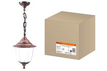 Светильник Прага Эл-11-70М 60 Вт Е27 подвесной медь, прозрачный плафон  TDM