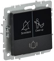 BRITE Кнопка звонка с индикацией для отелей 10А ВС10-1-9-БрЧ черный  IEK