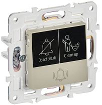 SKANDY Кнопка звонка с индикацией для отелей 10А SK-V17B бежевый IEK