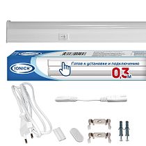 Светильник светодиодный линейный Т5 IONICH ILED-COCB-СПБТ5-300мм-5Вт-450Лм-230В-6500К-IP40