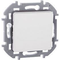 INSPIRIA Выключатель 1-клавишный самовозвартный с нормально-открытым контактом 6А безвинтовое крепление белый