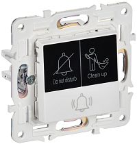 SKANDY Кнопка звонка с индикацией для отелей 10А SK-V17W арктический белый IEK