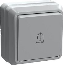 Выключатель кнопочный одноклавишный ОП Октава 10А IP20 ВСк20-1-0-ОБ белый  IEK