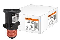 Патрон-розетка карболитовый, Е27, черный,  TDM