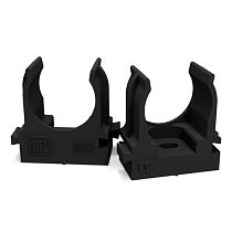 Крепеж-клипса для труб для монтажного пистолета черная в п/э д20 (100шт/1100шт уп/кор) Промрукав