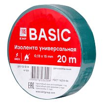 Изолента класс В (0,13х15мм) (20м.) зеленая EKF Basic Изолента класс В (0,13х15мм) (20м.) зеленая EKF Basic