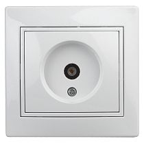 Розетка Intro Plano 1-301-01 с заземлением одиночная скрытой установки  белый