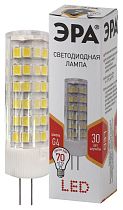 Лампа светодиодная ЭРА STD LED JC-7W-220V-CER-827-G4 капсула теплый свет керамика Лампа светодиодная ЭРА STD LED JC-7W-220V-CER-827-G4 капсула теплый свет керамика