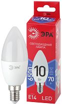 Лампа светодиодная ЭРА RED LINE LED B35-10W-865-E14 R свеча холодный дневной свет
