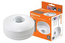 Датчики движения инфракрасные ДДП-03 1200Вт, 10-900с, 6м , 3+Лк, 120(сбоку)+360(сверху)гр IP33,  TDM