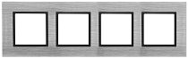 Рамка ЭРА Elegance 14-5204-41 для выключателей и розеток четверная металл сталь
