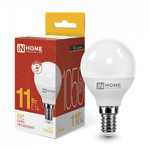 Лампа светодиодная LED-ШАР-VC 11Вт 230В Е14 3000К 1050Лм IN HOME Лампа светодиодная LED-ШАР-VC 11Вт 230В Е14 3000К 1050Лм IN HOME