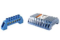 Шина "N" нулевая в изоляторе 6х9мм 6 групп  TDM