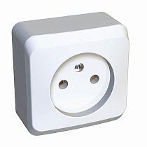 ЭТЮД открытая установка Белый Розетка одинарная без заземления Systeme Electric (Schneider Electric)