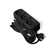 Удлинитель бытовой  У6-639 М ПВС 2*0,75 3 гнезда 3м черный UNIVERSAL