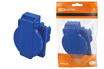 Розетка панельная РП10-3 скрытая с крышкой IP44 16А 2Р+РЕ 220В  TDM