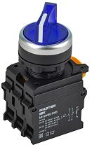 Переключатель с подсветкой на 2 положения 1NO+1NC синий MASTER IEK