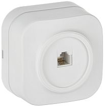 GLORY Розетка для открытой установки телефонная RJ11 РТ20-ХБм белый матовый IEK GLORY Розетка для открытой установки телефонная RJ11 РТ20-ХБм белый матовый IEK