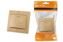 Выключатель 1 кл. с подсветкой 10А "ЭКО" (сосна) "Таймыр"  TDM