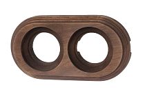 Рамка 2 постовая, накладной монтаж, цвет Старое дерево Bironi