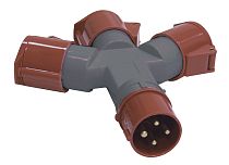 Адаптер трехлучевой ССИ-1013-214 3Р+РЕ 16А 380-415В IP44  IEK