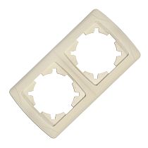 "Маргарита" Рамка 2-х местная горизонтальная сл.кость (ivory)