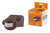 Датчики движения инфракрасные ДДС-02В (1100Вт, 5-480с, 6м, 5+Лк, 180гр, IP44), "ЭКО" венге  TDM