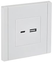 FORTE&PIANO Розетка USB A+C 3,1А FP250 белый IEK