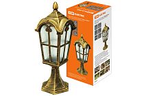Светильник садово-парковый "Братья Гримм" 100 Вт, стойка, шагрень/бронза, Е27,  TDM