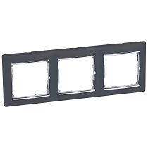 VALENA DIY Рамка 3-местная ноктюрн (серебряный штрих) VALENA DIY Рамка 3-местная ноктюрн (серебряный штрих)