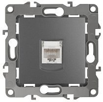 Розетка ЭРА 12 12-3107-12 графит RJ45 интернет