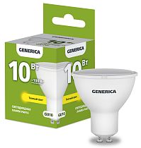 Лампа светодиодная PAR16 софит 10Вт 230В 3000К GU10 GENERICA IEK Лампа светодиодная PAR16 софит 10Вт 230В 3000К GU10 GENERICA IEK