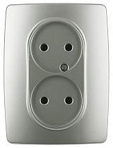 Розетка ЭРА 12 12-2107-15 16A 250В перламутр двойная