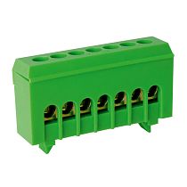 Шина нулевая TS-0609H 6х9  7 отв. в корпусном DIN-изоляторе зел.  ЭНЕРГИЯ Шина нулевая TS-0609H 6х9  7 отв. в корпусном DIN-изоляторе зел.  ЭНЕРГИЯ