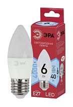 Лампа светодиодная ЭРА RED LINE ECO LED B35-6W-840-E27 свеча нейтральный белый свет Лампа светодиодная ЭРА RED LINE ECO LED B35-6W-840-E27 свеча нейтральный белый свет