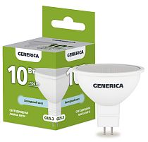 Лампа светодиодная MR16 софит 10Вт 230В 6500К GU5.3 GENERICA IEK