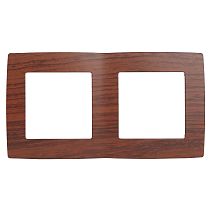 Рамка для выключателей и розеток двойная ЭРА 12 12-5002-07 пластик ольха