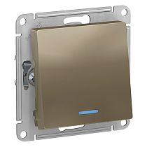 AtlasDesign Шампань Переключатель 1 клавишный с подсветкой  сх.6а, 10АХ Systeme Electric (Schneider Electric)