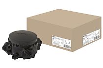 Коробка электромонтажная КЭМ 1-10-3Б ОП D78 мм IP44, 3-х рожк. (карболит)  TDM