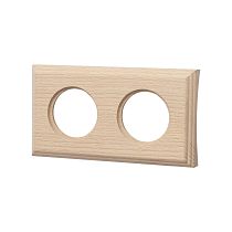 Рамка 2 постовая (Натурэль на бревно 220мм) скрытый монтаж Bironi