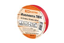 Изолента ПВХ 0,13*15мм Красная 20м  TDM
