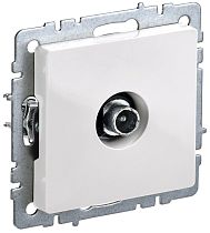 BRITE Розетка TV проходная РТВ10-0-БрБ белый  IEK