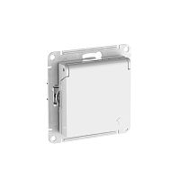 AtlasDesign Белый Розетка с заземл. со шторк. с крышкой,16А,IP20, мех., быстрозажим. клемм