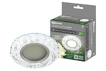 Светильник встраиваемый СВ 03-08 MR16 50Вт G5.3 LED подсветка 3 Вт зеркальный/хром  TDM