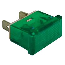 Лампа сигнальная YL238-01 зеленая неон 230В прямоугольная (50шт/упак)  ЭНЕРГИЯ