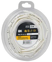 Трубка термоусадочная ТТУ нг-LS 3/1,5 белая (2м/упак)  IEK