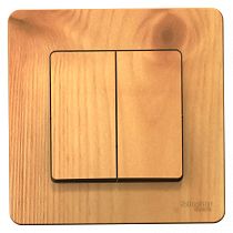 Blanca скрытая установка Ясень Выключатель 2 клавишный , 10А Systeme Electric (Schneider Electric)