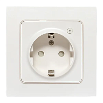 Умная розетка Стокгольм 1-местная 16А белый Zigbee EKF Сonnect